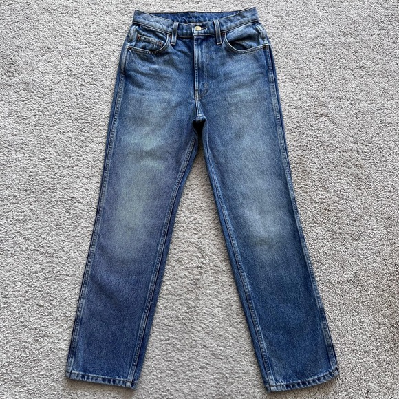 B SIDES Denim - B SIDES Straight Jeans Womens 24 Blue High Rise Medium Wash Denim Made USA